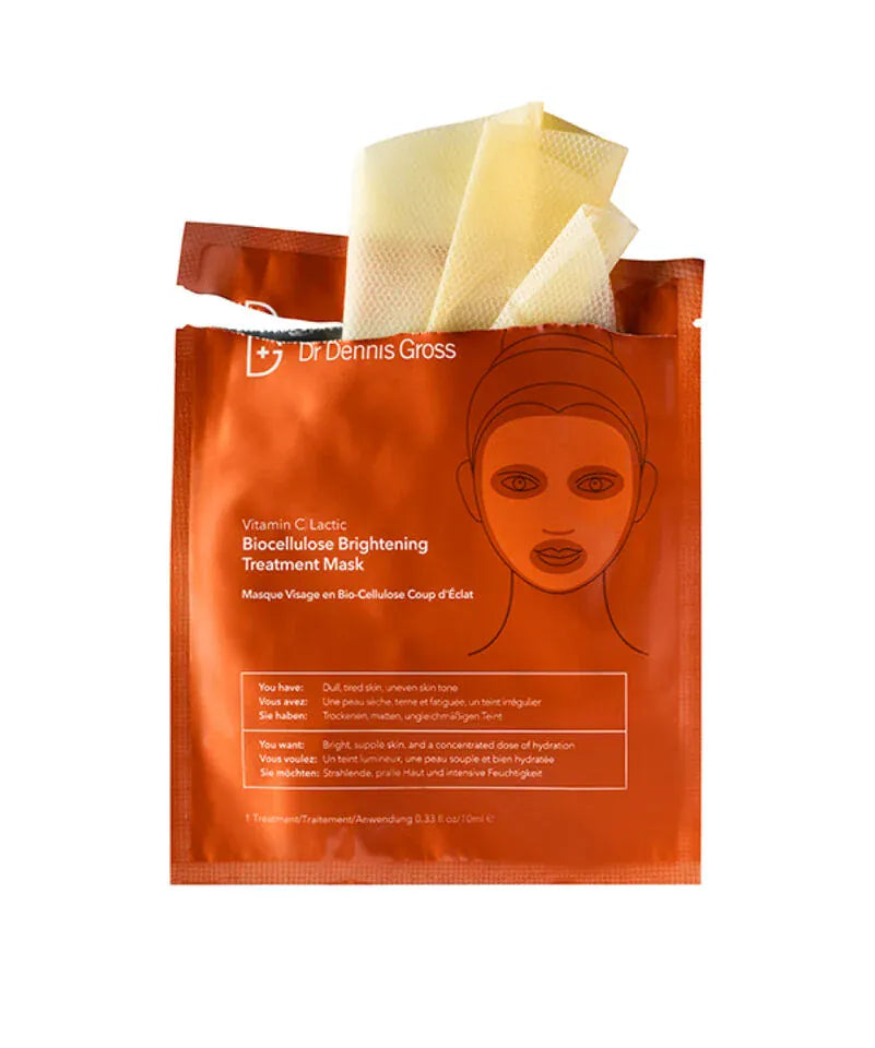 Dr. Dennis Gross Ansiktsmaske Dr. Dennis Gross Vitamin C + Lactic Brightening Biocellulose Treat. Mask (1.stk)